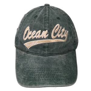 Sunsations Ocean City Maryland Baseball Cap Hat Green One Size Adjustable Slide